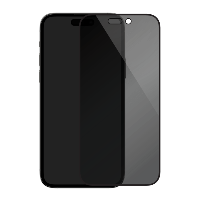 Protection d'&eacute;cran Priv&eacute;e en verre tremp&eacute; (100% de surface couverte) pour Apple iPhone 14 Pro Max, Noir