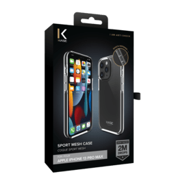 Coque Sport mesh pour Apple iPhone 13 Pro Max, Noir de jais