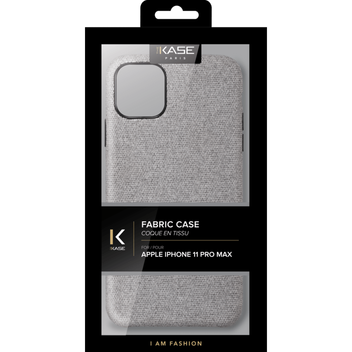 Coque en tissu pour Apple iPhone 11 Pro Max, Gris Sabre