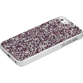 Coque Bling Strass pour Apple iPhone 5/5s/SE, Pink Flambe & Argent