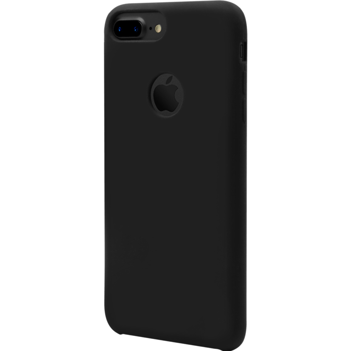 Coque en gel de silicone doux pour Apple iPhone 7 Plus, Noir satin