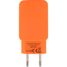 Case Universal Dual USB Charger (EU) 3.1A, Vibrant Orange