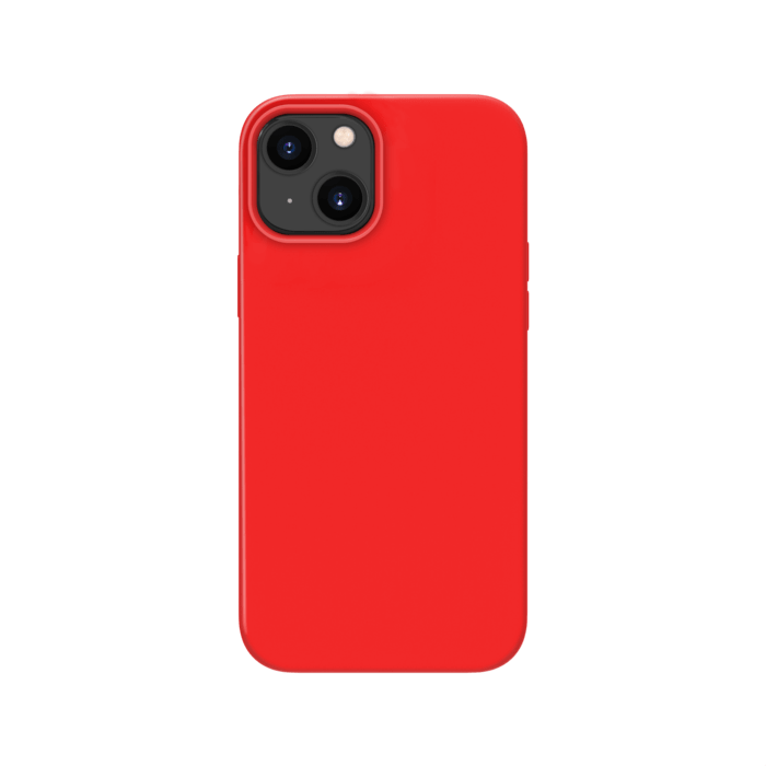 Coque antichoc en gel de silicone doux pour Apple iPhone 13 mini, Rouge Ardent