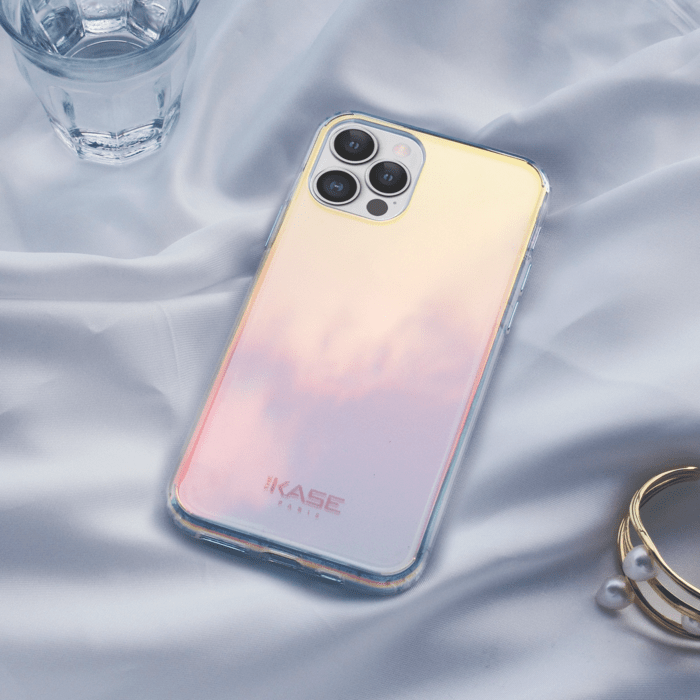 Coque hybride invisible iridescente pour Apple iPhone 12 Pro Max, Iridescente