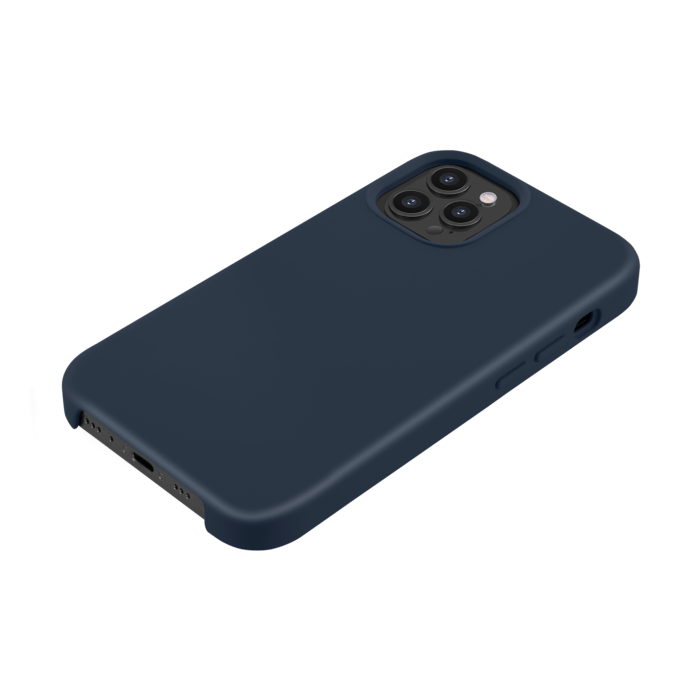 Coque en Gel de Silicone Doux pour iPhone 12/12 Pro, Bleu Oxford