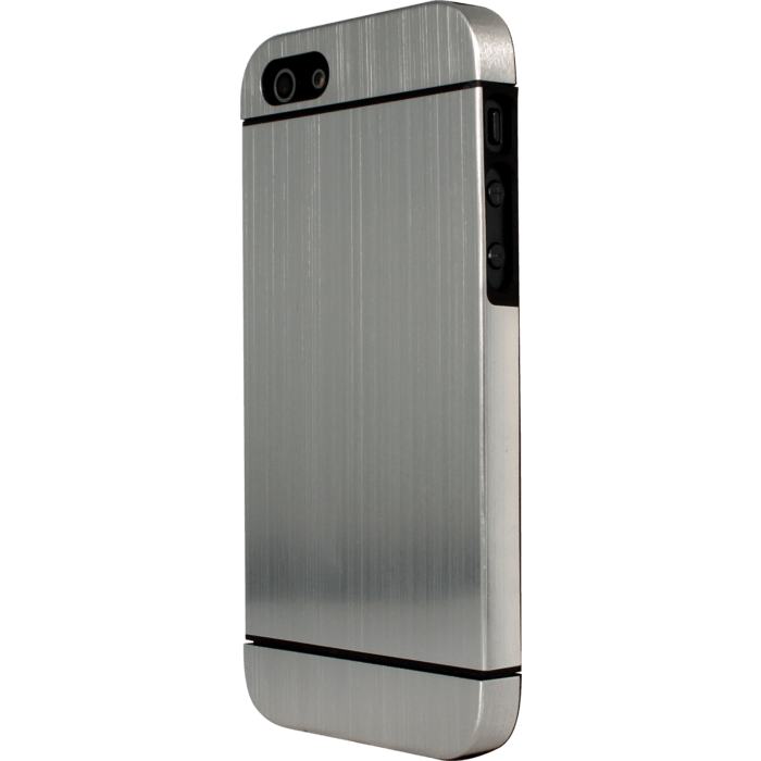 Coque pour Apple iPhone 5/5s/SE, Metal Argent 3 parties