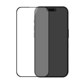 Protection d’écran antibactérienne en verre trempé ultra-résistant à bords incurvés (60% verre trempé recyclé) pour Apple iPhone 17, Noir