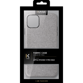 Coque en tissu pour Apple iPhone 11 Pro Max, Gris Sabre