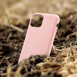 Coque antibact&eacute;rienne vegan bio 100 % z&eacute;ro d&eacute;chet pour Apple iPhone 11 Pro, Rose Rhubarbe