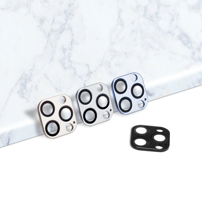 Protection en alliage m&eacute;tallique des objectifs photo pour Apple iPhone 13 Pro/13 Pro Max, Noir Onyx