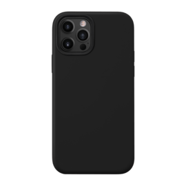 Coque en Gel de Silicone Doux pour iPhone 12 Pro Max, Noir satin