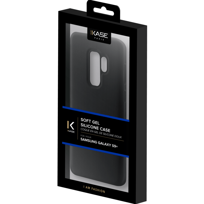 Coque en Gel de Silicone Doux pour Samsung Galaxy S9+, Noir satin