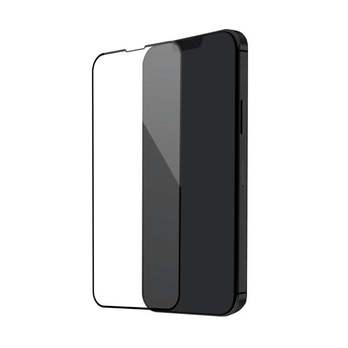 Protection d'&eacute;cran en verre tremp&eacute; (100% de surface couverte) pour Apple iPhone 13/13 Pro, Noir