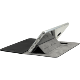 Diarycase Coque clapet en cuir v&eacute;ritable avec support aimant&eacute; pour Samsung Galaxy S6 Edge Plus, Noir L&eacute;zard