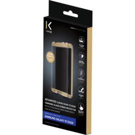 Protection d'écran en verre trempé Bord à Bord Incurvé avancé pour Samsung Galaxy S7 Edge, Or