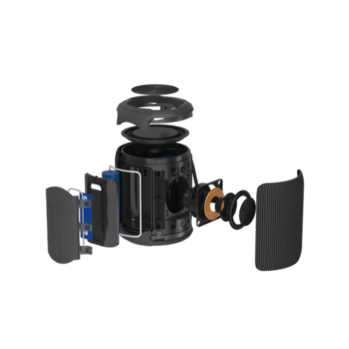 Sonik Surge Lite Portable Waterproof Bluetooth Speaker (IPX7), Jet Black