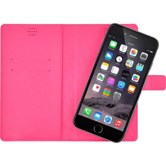 Coque clapet Universelle pour Smartphone (jusqu &agrave; 5.5 pouce), Rose Fandango