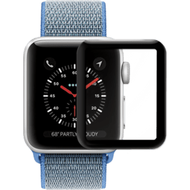 Protection d'écran en verre trempé Bord à Bord Incurvé pour Apple Watch® Series 1/2/3 38mm