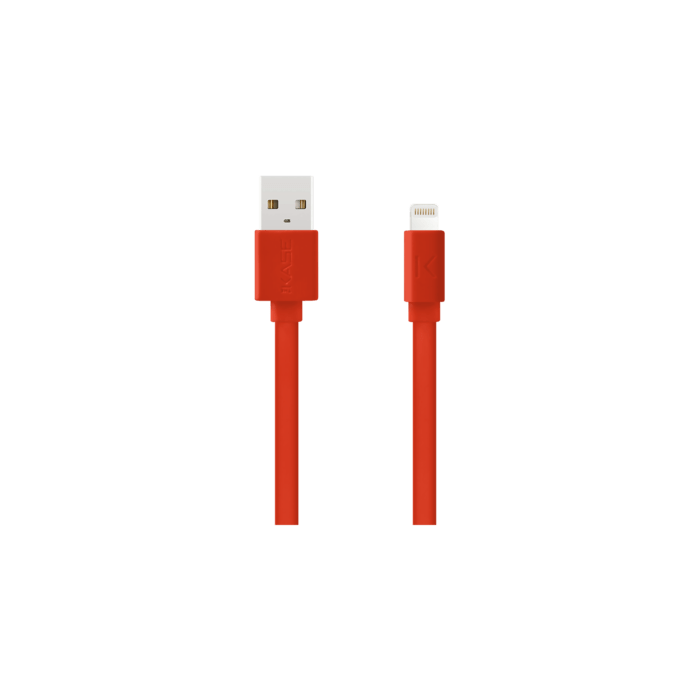 Câble Lightning certifié MFi Apple Charge/Sync (1M), Rouge Ardent