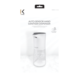 Distributeur automatique de solutions d&eacute;sinfectantes pour les mains (300mL), Blanc