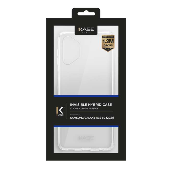 Coque hybride invisible pour Samsung Galaxy A32 5G 2021, Transparente
