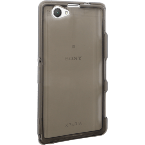 Coque silicone pour Sony Xperia Z1 Compact, Gris Transparent