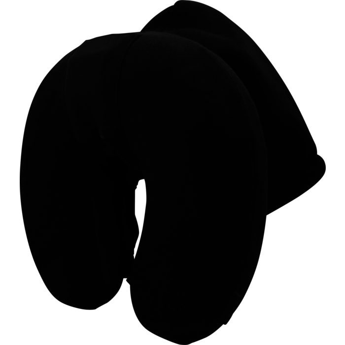 Hoodie Coussin de voyage avec des écouteurs bluetooth intégrés, Noir