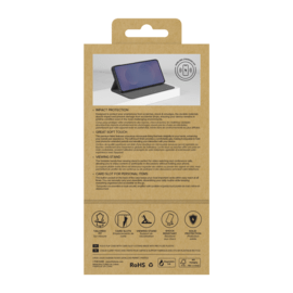 Coque clapet folio avec fente pour cartes & support pour Samsung Galaxy S25 Edge 5G, Noir