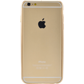 Bumper arrondi m&eacute;tallique pour Apple iPhone 6 Plus, Or lisse