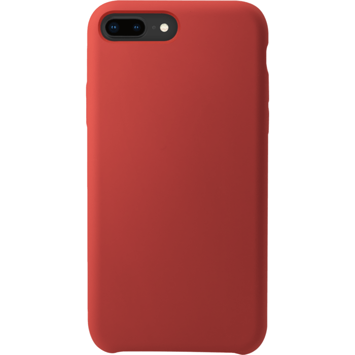 Coque en Gel de Silicone Doux pour Apple iPhone 7 Plus, Rouge Ardent
