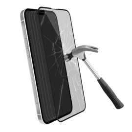Protection d&rsquo;&eacute;cran antibact&eacute;rienne en verre tremp&eacute; ultra-r&eacute;sistant (100% de surface couverte) pour Apple iPhone 14 Pro Max, Noir