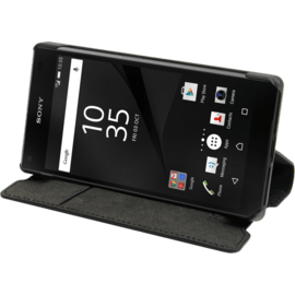 Coque Clapet Slim avec Stand pour Sony Xperia Z5 Compact, Noir