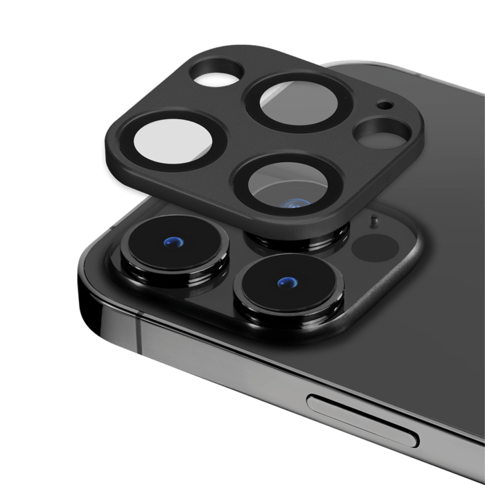 Protezione per obiettivo della fotocamera in lega metallica per Apple iPhone 13 Pro/13 Pro Max, Onyx Black