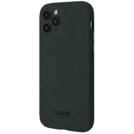 Coque en Suède Alcantara Deluxe pour Apple iPhone 11 Pro, Vert minuit