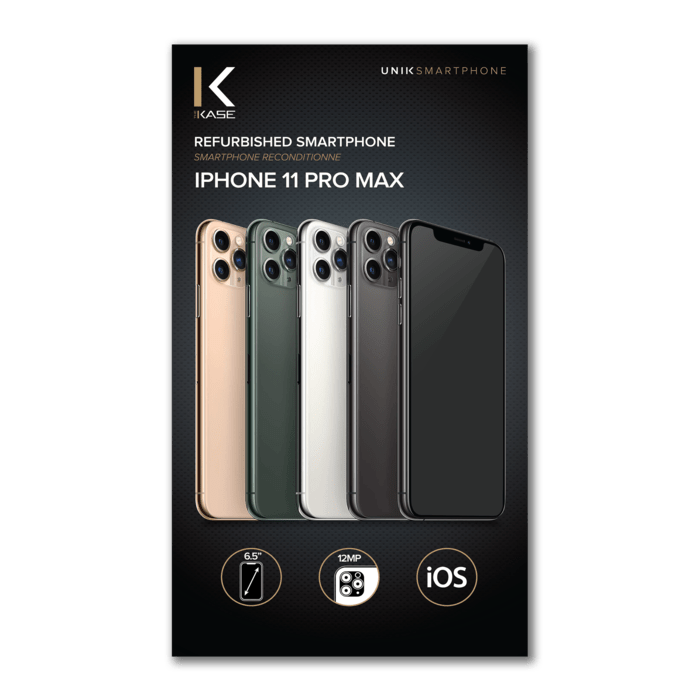 iPhone 11 Pro Max reconditionn&eacute; 64 Go, Argent, d&eacute;bloqu&eacute;