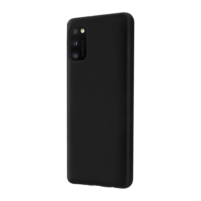 Coque en Gel de Silicone Doux pour Samsung Galaxy A41 2020, Noir satin