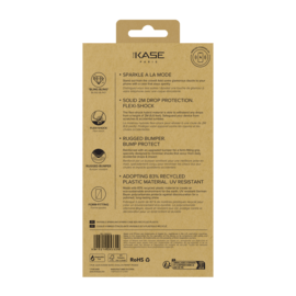 Coque hybride &eacute;tincelante invisible GEN 2.0 83% de plastique recycl&eacute; pour Apple iPhone 16, Transparente