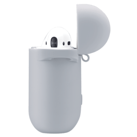 Coque Apple AirPods en gel de silicone doux, Gris sid&eacute;ral