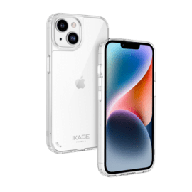 Coque antibact&eacute;rienne antichoc hybride invisible pour Apple iPhone 14 Plus, Transparente