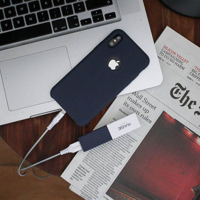 Coque en gel de silicone doux pour Apple iPhone X/XS, Bleu Marine