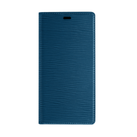 Diarycase 2.0 Coque clapet en cuir v&eacute;ritable avec support aimant&eacute; pour Apple iPhone 12/12 Pro, Bleu &Eacute;g&eacute;e