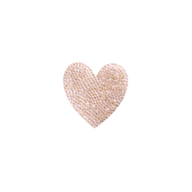 Sticker cristaux Swarovski® à roche ultra fine, Cœur ombre dorée