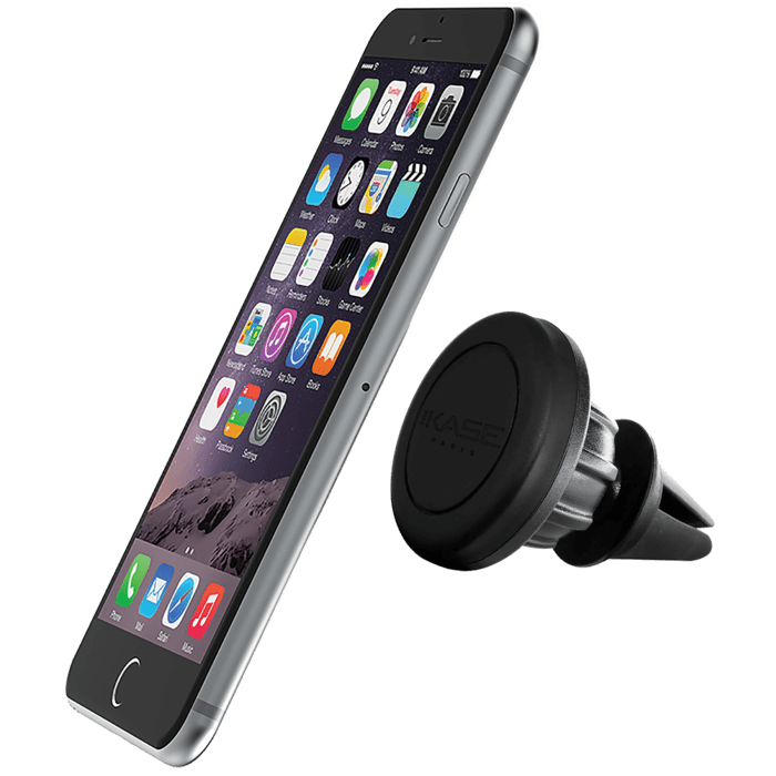 Support T&eacute;l&eacute;phone Voiture Magn&eacute;tique &agrave; Grille d'a&eacute;ration (Rotation de 360&deg;)