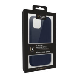 Coque en Gel de Silicone Doux pour iPhone 12 mini, Bleu Oxford