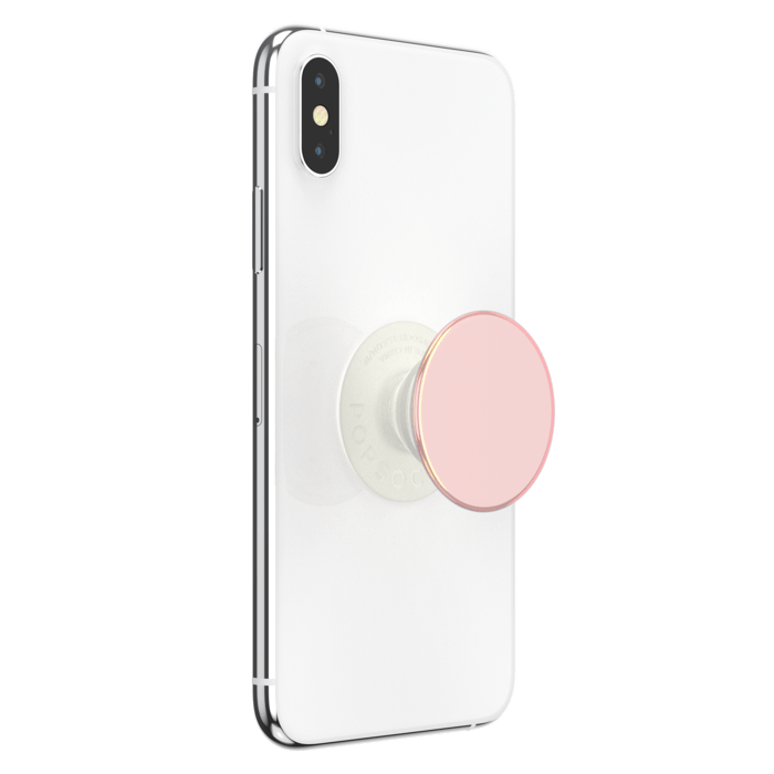 PopSockets PopGrip, Couleur Chrome Rose Poudr&eacute;