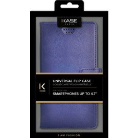 Coque clapet Universelle pour Smartphone (jusqu &agrave; 4.7 pouce), Bleu Marine