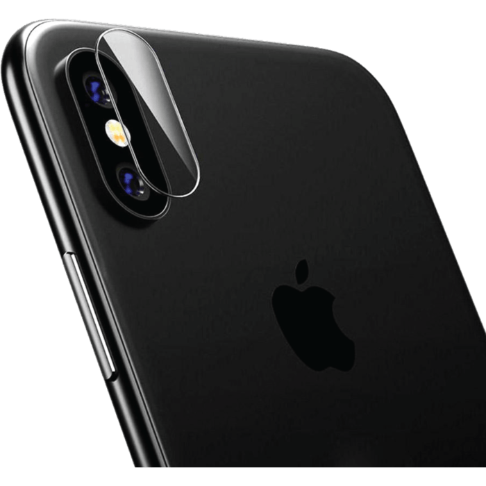 Protection arri&egrave;re en verre tremp&eacute; bord &agrave; bord incurv&eacute; (avec protecteur objectif cam&eacute;ra) pour Apple iPhone X, Noir