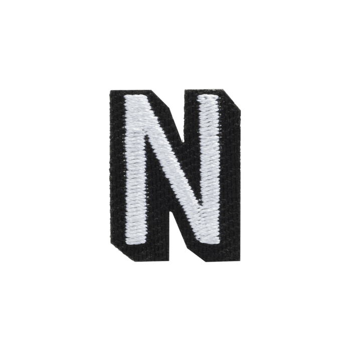 Letter N Embroidered Sticker