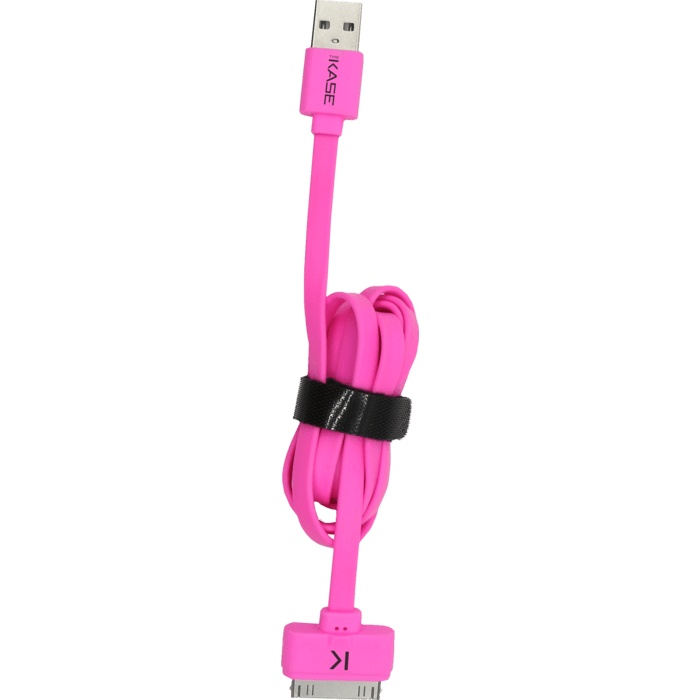 Cable plat 30 broches vers USB (1m) pour Apple, Rose Bonbon