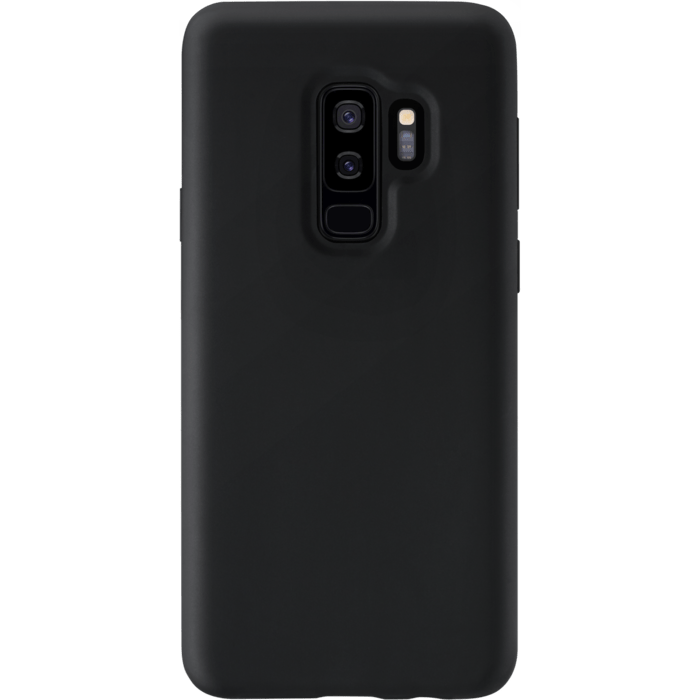 Coque en Gel de Silicone Doux pour Samsung Galaxy S9+, Noir satin